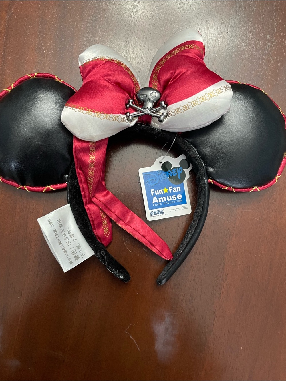 Disney Pirate Minnie Ears Headband - Red, White & Black